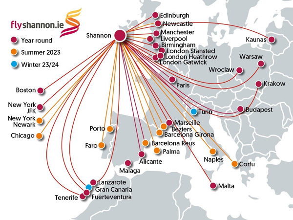 Fly Shannon Routes
